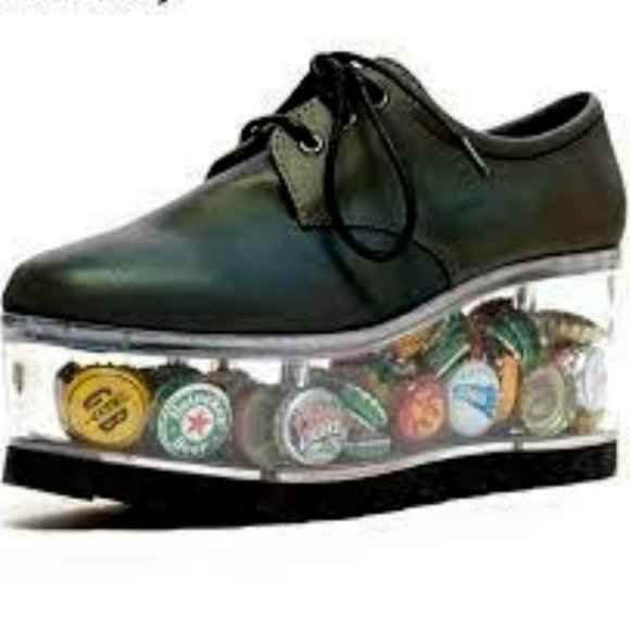 💥KILLER DESIGN💥YRU QLOUD CUSTOMIZABLE TRANSPARENT PLATFORM SHOES in BLACK - Picture 3 of 16